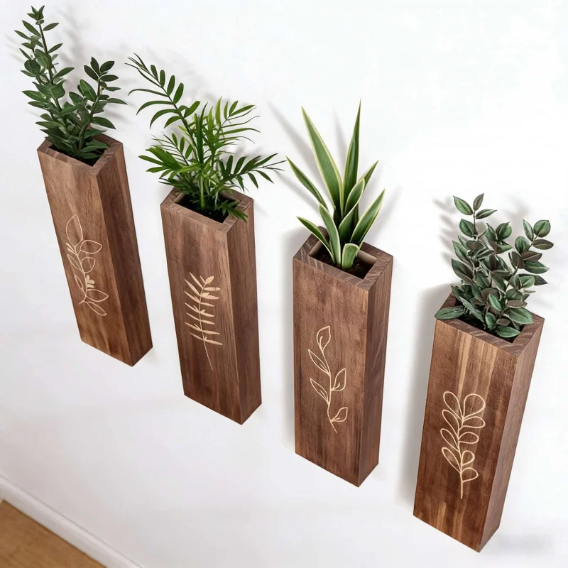 Набор из 4 деревянных настенных кашпо в богемном стиле фермерского дома для декора гостиной и спальни, карманные вазы для сухоцветов и искусственных зеленых растений
Набор из 4 деревянных настенных кашпо в богемном стиле фермерского дома для декора гостиной и спальни, карманные вазы для сухоцветов и искусственных зеленых растений