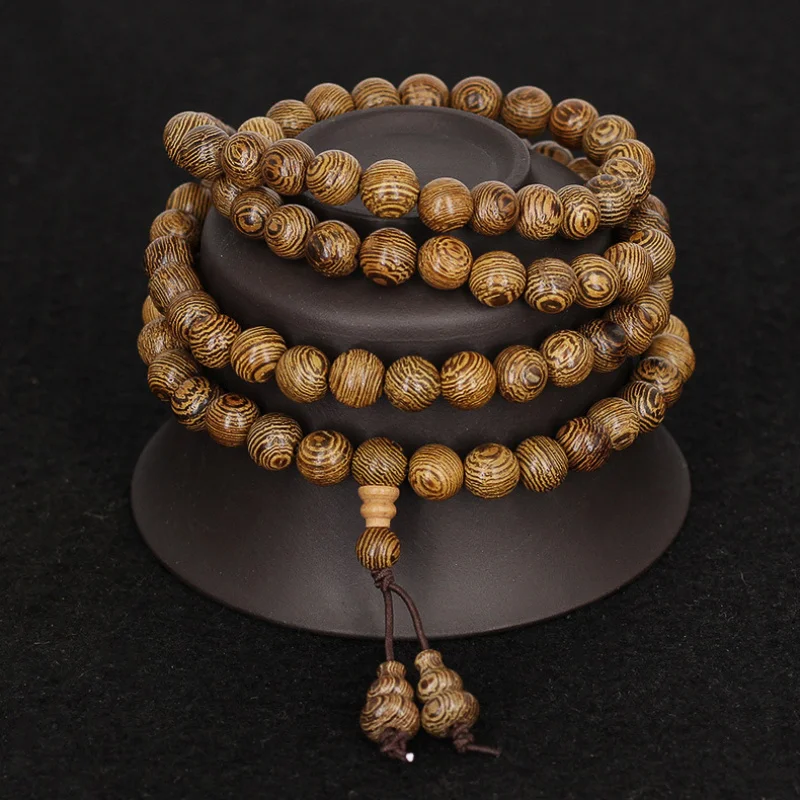Chicken Wing Wood 108 Bead Bracelet with Top Bead and Disciple Bead in Gourd Style, Supplied by Manufacturer for Physical Stores
Chicken Wing Wood 108 Bead Bracelet with Top Bead and Disciple Bead in Gourd Style, Supplied by Manufacturer for Physical Stores