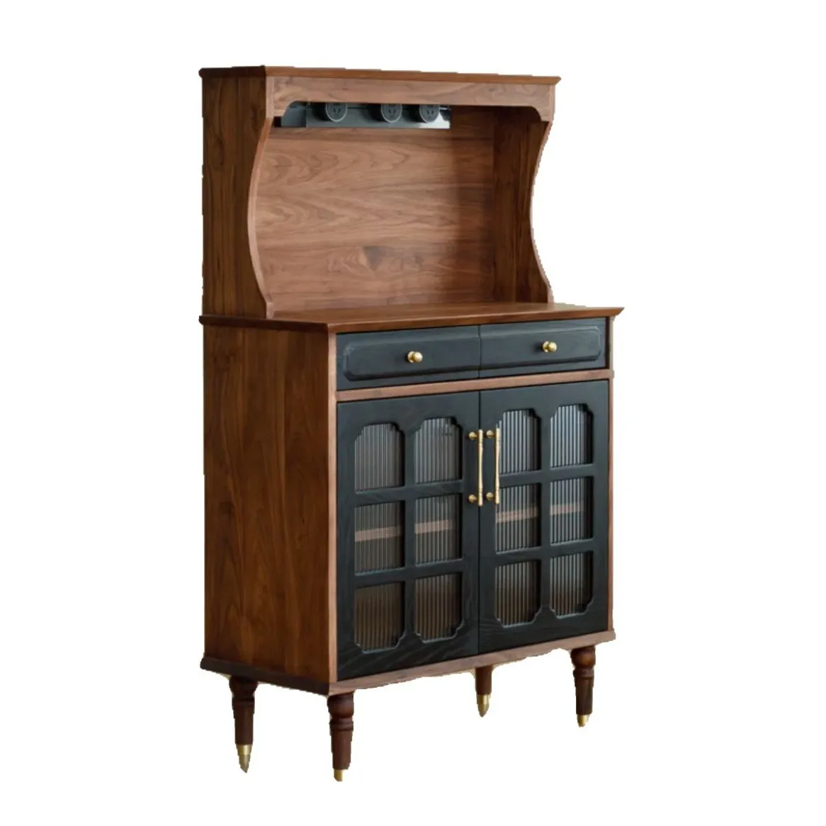 Nordic dining side cabinet retro simple storage solid wood French integrated wall kitchen tea cabinet living room wine cabinet 
Nordic dining side cabinet retro simple storage solid wood French integrated wall kitchen tea cabinet living room wine cabinet