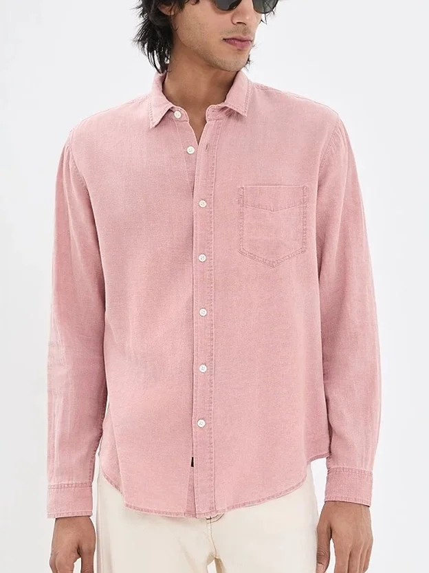 Loose Fit Pure Cotton Linen Workwear irt for Men Pink Classic ket Long Sve Casual Versatile Trendy Breathable irt
Loose Fit Pure Cotton Linen Workwear irt for Men Pink Classic ket Long Sve Casual Versatile Trendy Breathable irt