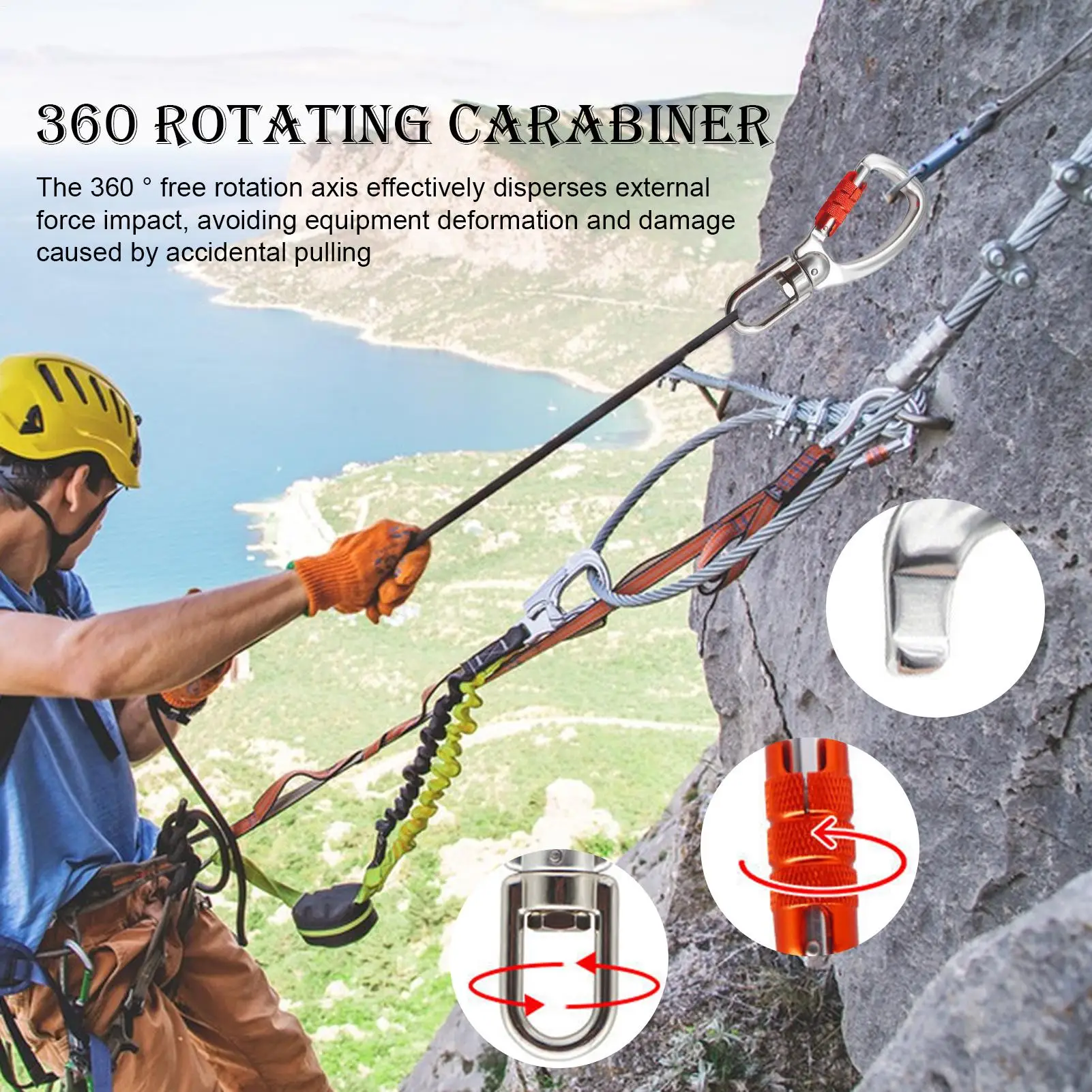 Карабин для ключей, алюминиевый вращающийся на 360 градусов D-образный брелок, крючки для рюкзаков, пикника, кемпинга, пешего туризма, альпинизма
Карабин для ключей, алюминиевый вращающийся на 360 градусов D-образный брелок, крючки для рюкзаков, пикника, кемпинга, пешего туризма, альпинизма