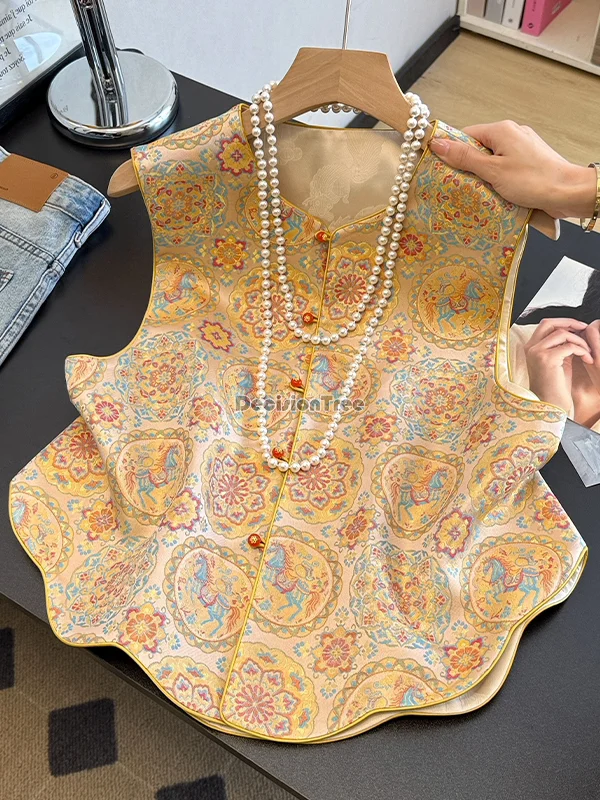 2026 chinese traditional style double-side tang suit jacket for women embroidered spring/summer sleeveless retro daily vest top
2026 chinese traditional style double-side tang suit jacket for women embroidered spring/summer sleeveless retro daily vest top