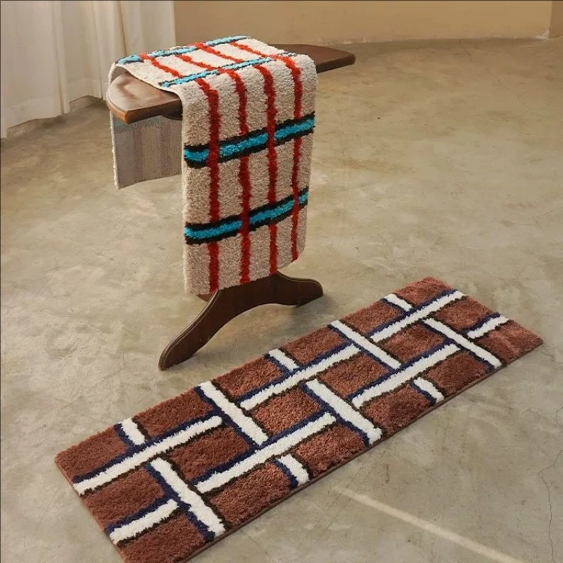Vintage Plaid Bedside Thick Flocking Carpet Absorbent Bathroom Floor Mat Non-slip Foot Mat Home Sofa Coffee Table Beside Rugs
Vintage Plaid Bedside Thick Flocking Carpet Absorbent Bathroom Floor Mat Non-slip Foot Mat Home Sofa Coffee Table Beside Rugs