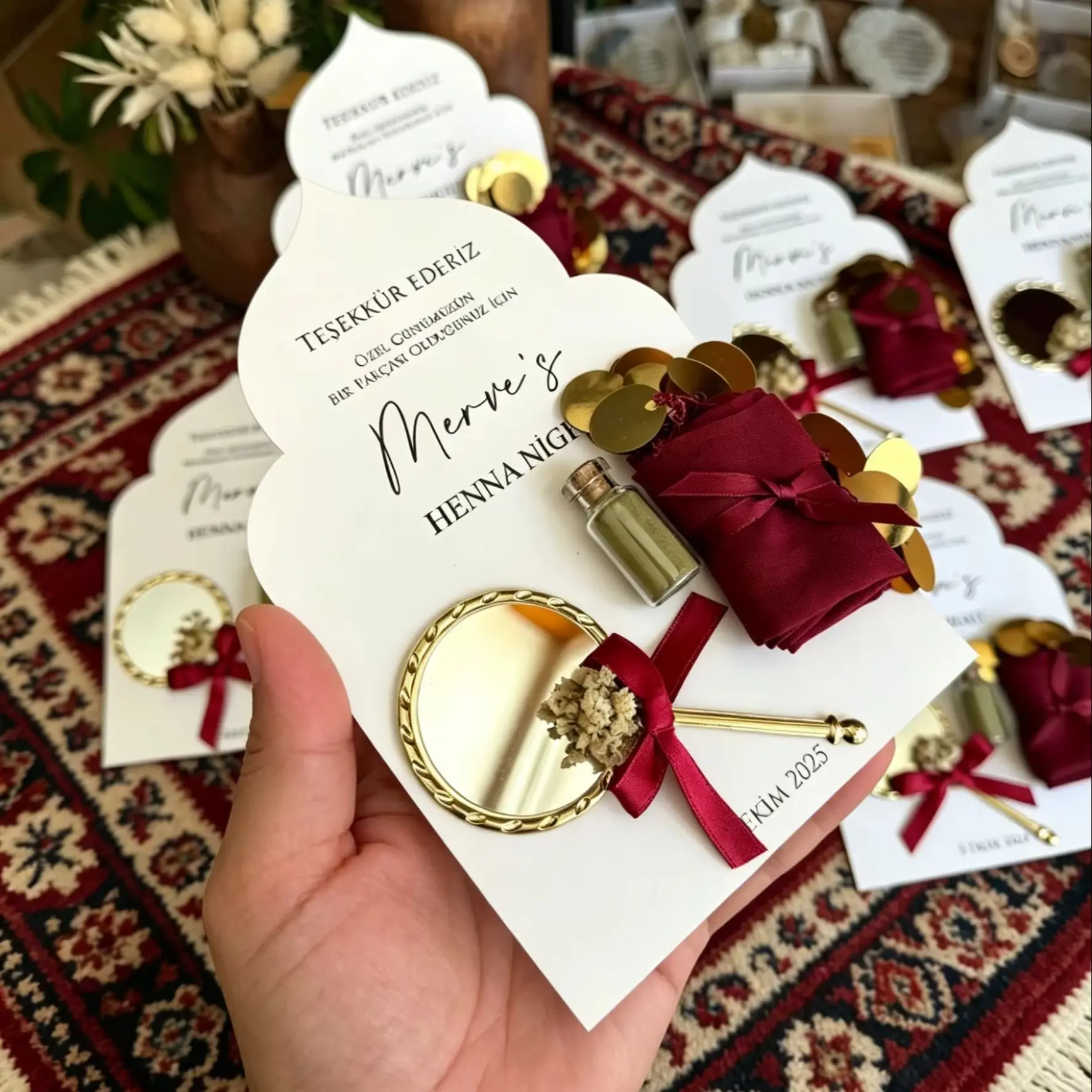 Custom Bride’s Henna Day Gift Card For Guest Muslim Party Invitation Islamic Wedding Decoration Personalized Name Bridal Shower
Custom Bride’s Henna Day Gift Card For Guest Muslim Party Invitation Islamic Wedding Decoration Personalized Name Bridal Shower