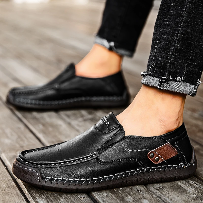 Natural Leather Shoes Men Loafers Waterproof Autumn Casual Shoes Flats Anti-slip Rubber Breathable Comfort Walking Men Shoes
Natural Leather Shoes Men Loafers Waterproof Autumn Casual Shoes Flats Anti-slip Rubber Breathable Comfort Walking Men Shoes