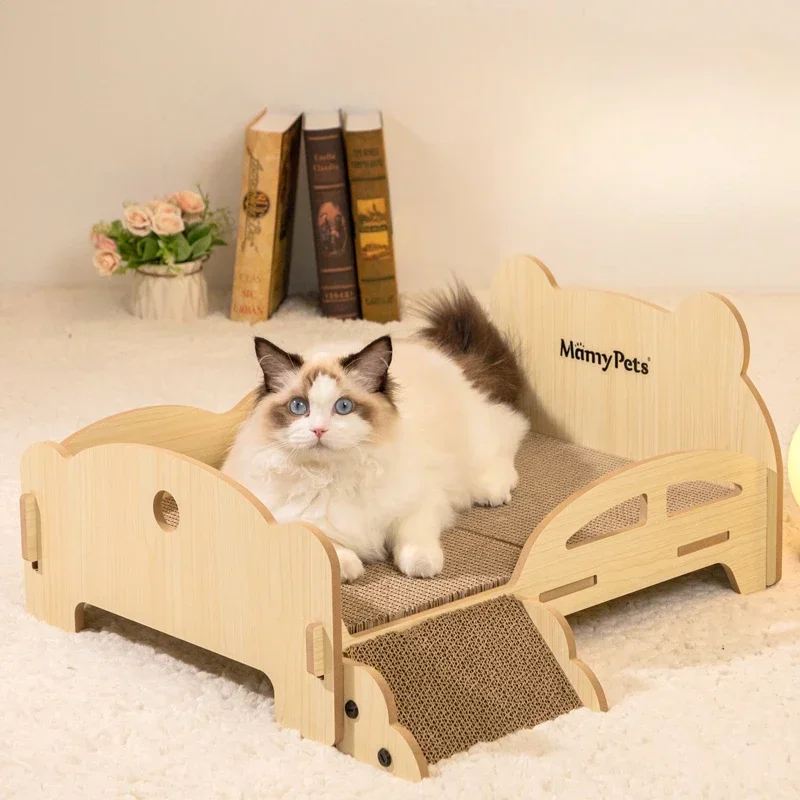 Cat bed sofa cat scratching board integrated cat litter bedside puppy camp bed corrugated summer pet bed
Cat bed sofa cat scratching board integrated cat litter bedside puppy camp bed corrugated summer pet bed