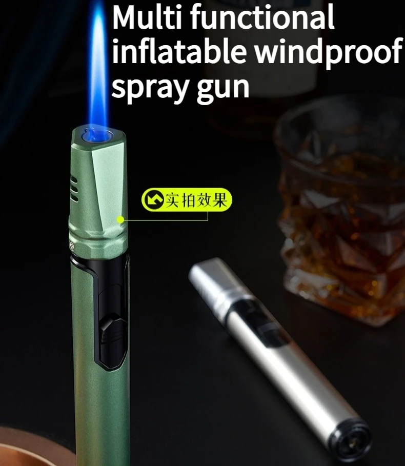 New Windproof Direct Charge High Temperature Cigar Spray Gun Lighter Outdoor Multi Purpose Inflatable Lighter
New Windproof Direct Charge High Temperature Cigar Spray Gun Lighter Outdoor Multi Purpose Inflatable Lighter