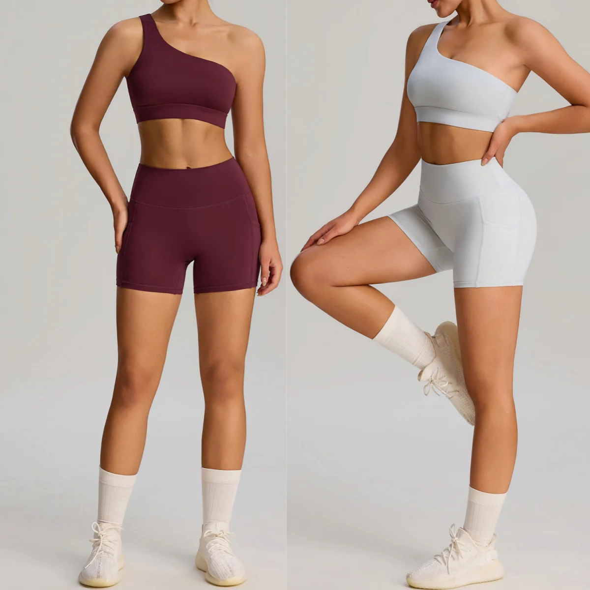 2 Pieces One Shoulder Bra Yoga Set Outfit Women Shorts Pocket Gym Sport Suit Vest Running Sports Yoga Shorts Set workout set
2 Pieces One Shoulder Bra Yoga Set Outfit Women Shorts Pocket Gym Sport Suit Vest Running Sports Yoga Shorts Set workout set