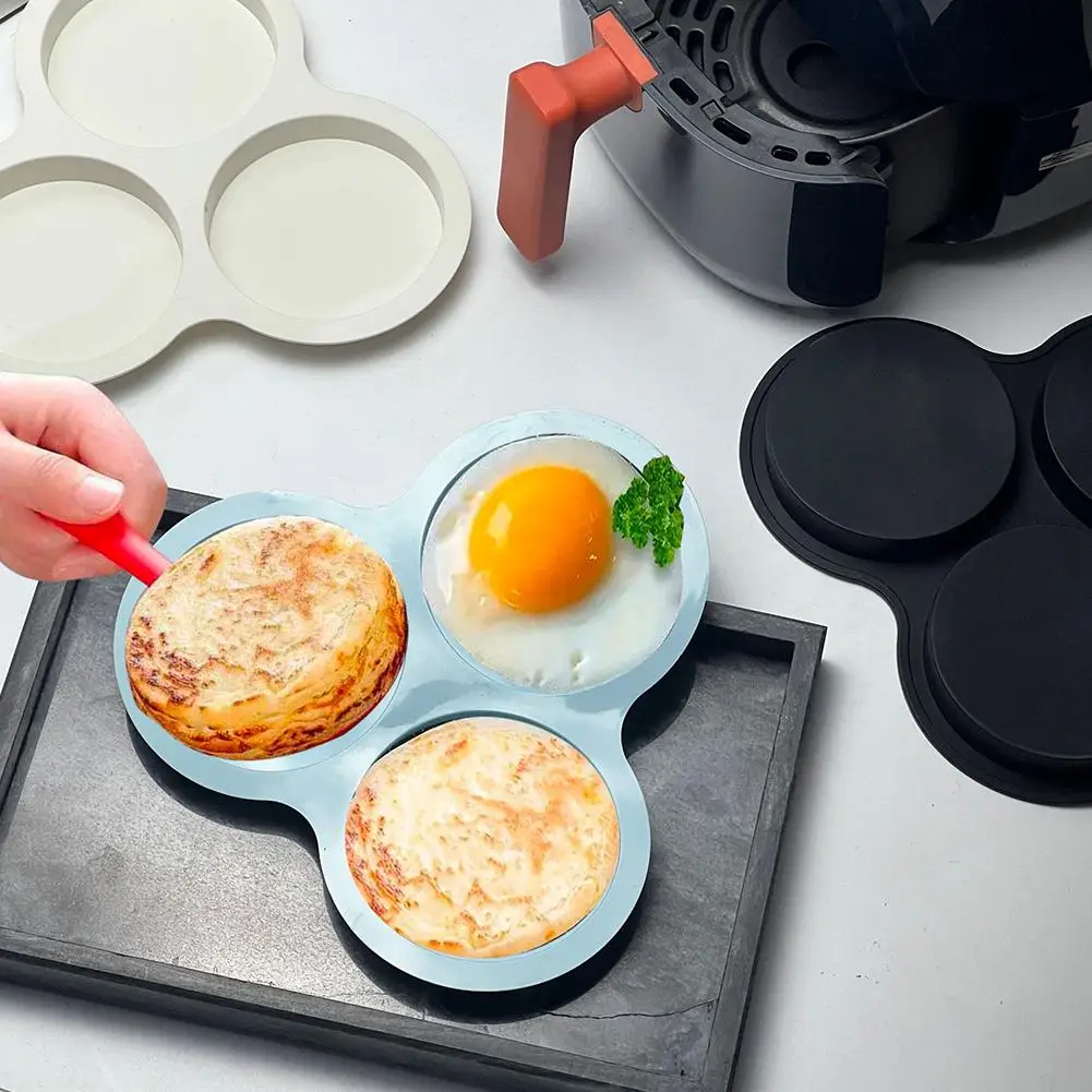 Silicone Cake Mold Air Fryer Egg Pan Reusable 3-Cavity Cake Accessories Baking Cooking Muffin Mould Kitchen G1P7
Silicone Cake Mold Air Fryer Egg Pan Reusable 3-Cavity Cake Accessories Baking Cooking Muffin Mould Kitchen G1P7