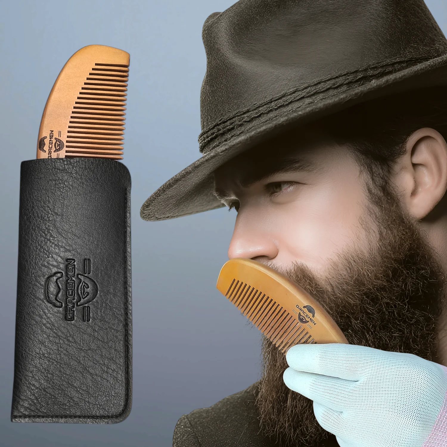 Gracemen 100% натуральная деревянная ручка, расческа для бороды для мужчин, антистатическая деревянная расческа для волос с рукавом из искусственной кожи
Gracemen 100% натуральная деревянная ручка, расческа для бороды для мужчин, антистатическая деревянная расческа для волос с рукавом из искусственной кожи