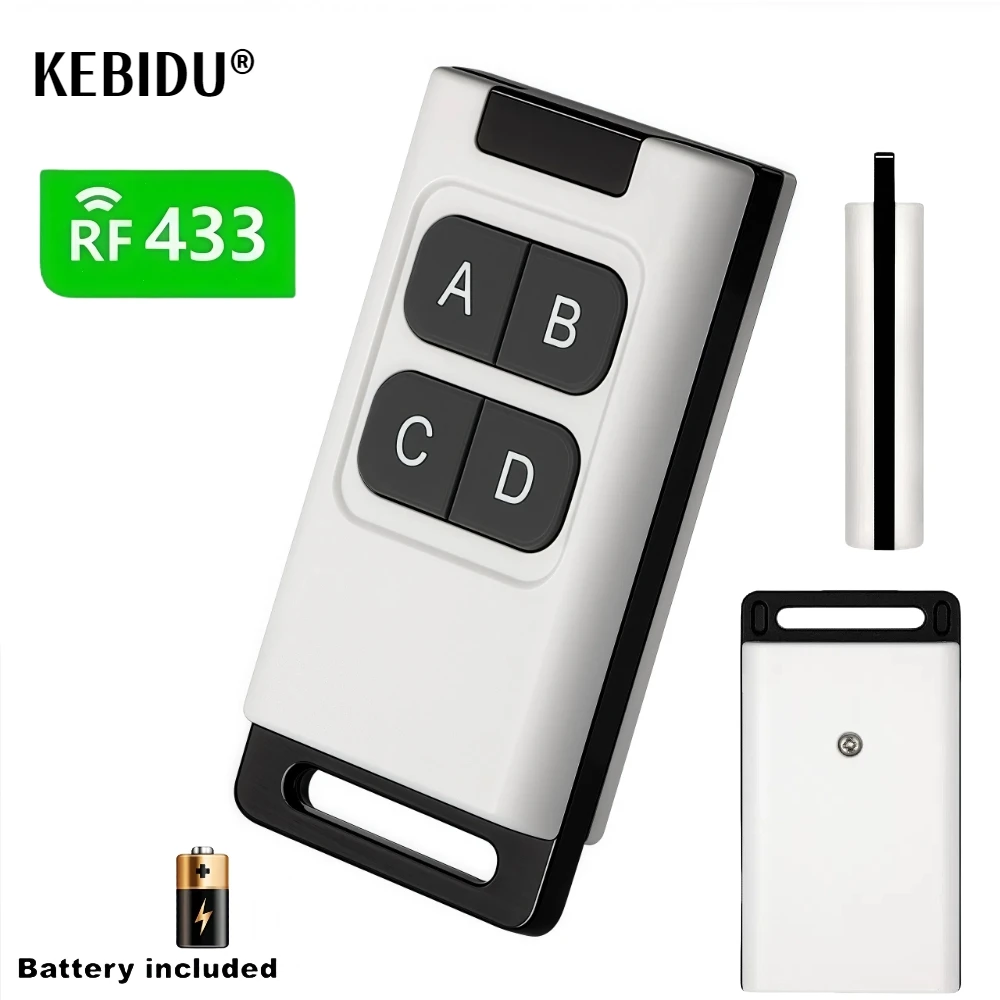 433MHZ Universal Garage Door Opener Remote Control Auto Copy 433.92MHZ Code Grabber Clone Gate Key Fob Command Hand Transmitter