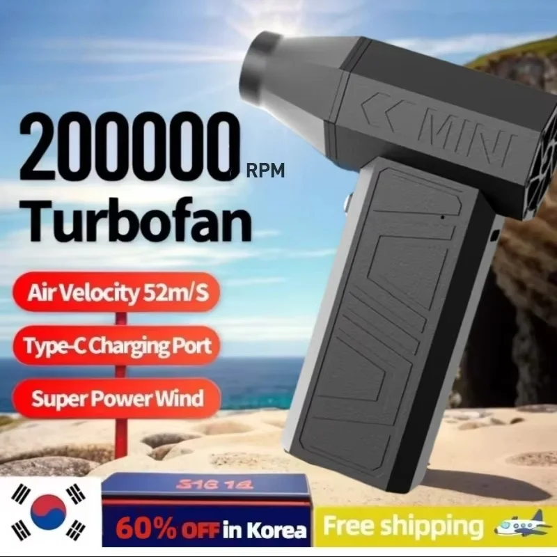 Portable Turbojet Blower Fan USB Fan 200000 RPM for Car Drying Cleaning Camping Outdoor BBQ Ignition Rechargeable Design Blower
Portable Turbojet Blower Fan USB Fan 200000 RPM for Car Drying Cleaning Camping Outdoor BBQ Ignition Rechargeable Design Blower