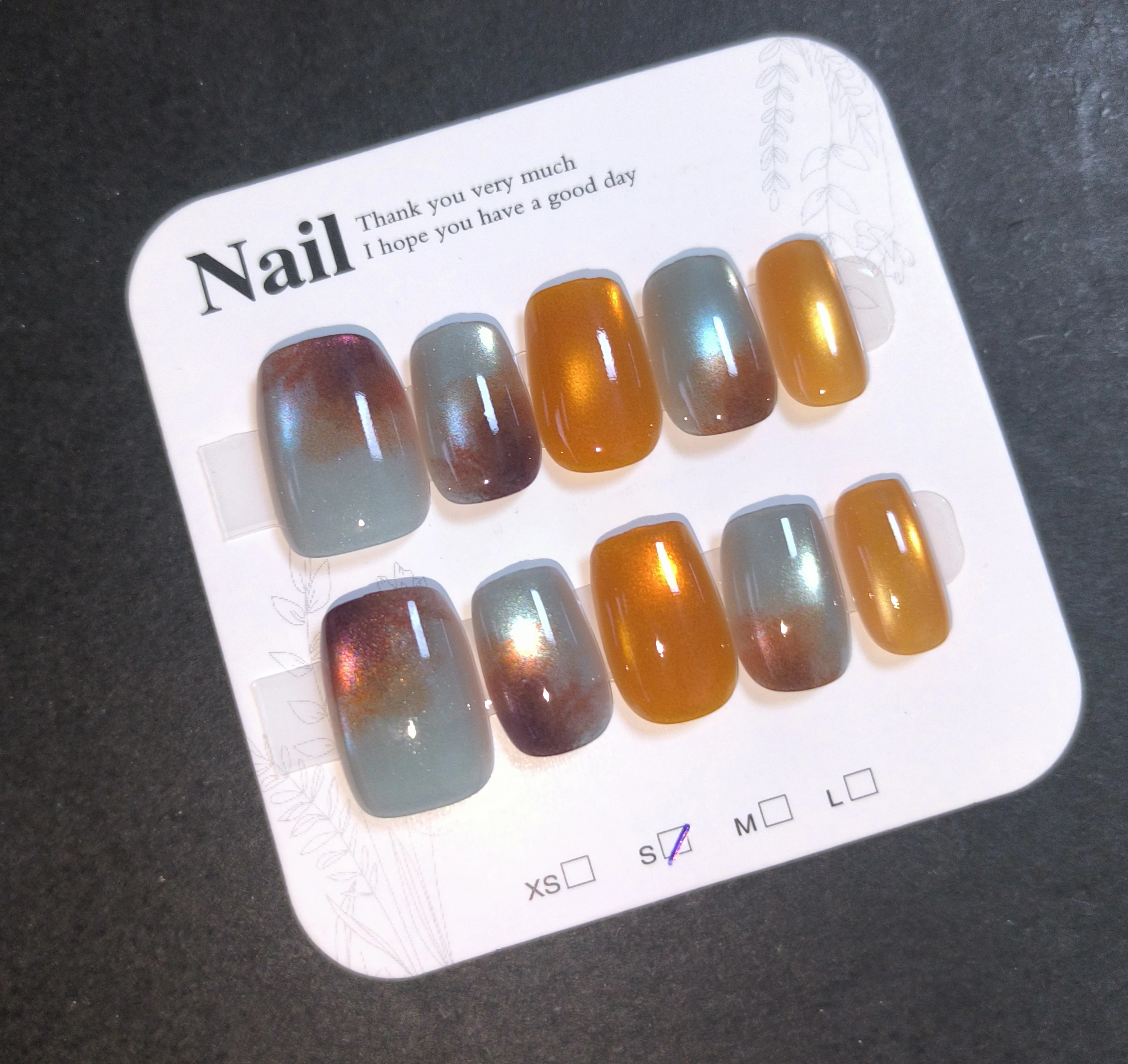 10pcs Blue Amber Elegant Simple Shining Cat's Eye Fake Nails Full Cover Wearable Reusable Korean Sweet Woman Square False Nails
10pcs Blue Amber Elegant Simple Shining Cat's Eye Fake Nails Full Cover Wearable Reusable Korean Sweet Woman Square False Nails