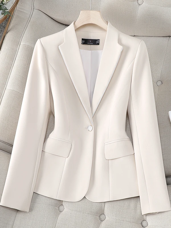 Cherry Blossom Colored Women's Suit Jacket Commute Friendly Professional Style Spring Autumn High Waist Slim Fit
Cherry Blossom Colored Women's Suit Jacket Commute Friendly Professional Style Spring Autumn High Waist Slim Fit