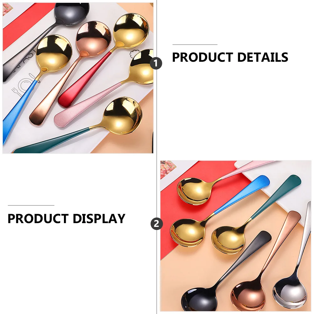 401 Stainless Steel Soup Spoon Round Rustproof Dessert Scoop Ergonomic Design Coffee Stirrer Cocktail Ice Cream Scoop Vintage
401 Stainless Steel Soup Spoon Round Rustproof Dessert Scoop Ergonomic Design Coffee Stirrer Cocktail Ice Cream Scoop Vintage