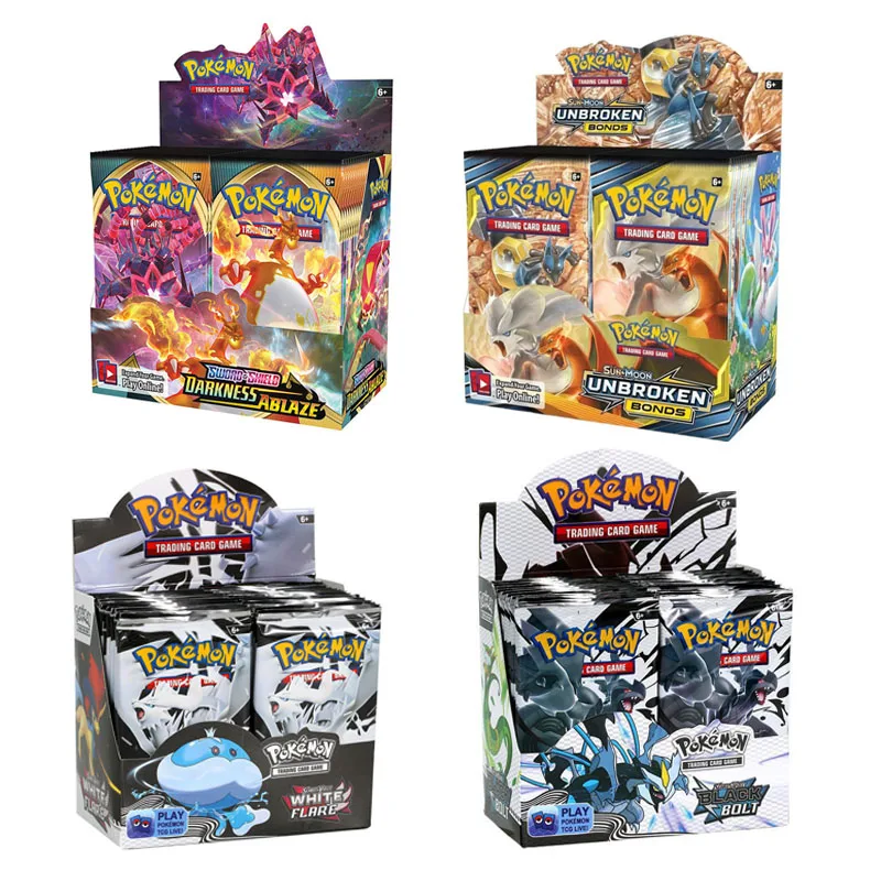 360Pcs English Pokemon Card Black Bolt White Flare Booster Box Battle Transaction Gift
360Pcs English Pokemon Card Black Bolt White Flare Booster Box Battle Transaction Gift