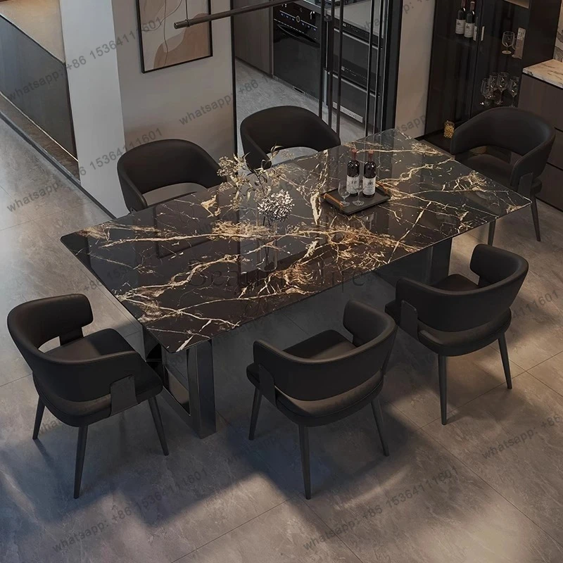 Light luxury marble dining table simple rectangular family dining table small apartment
Light luxury marble dining table simple rectangular family dining table small apartment