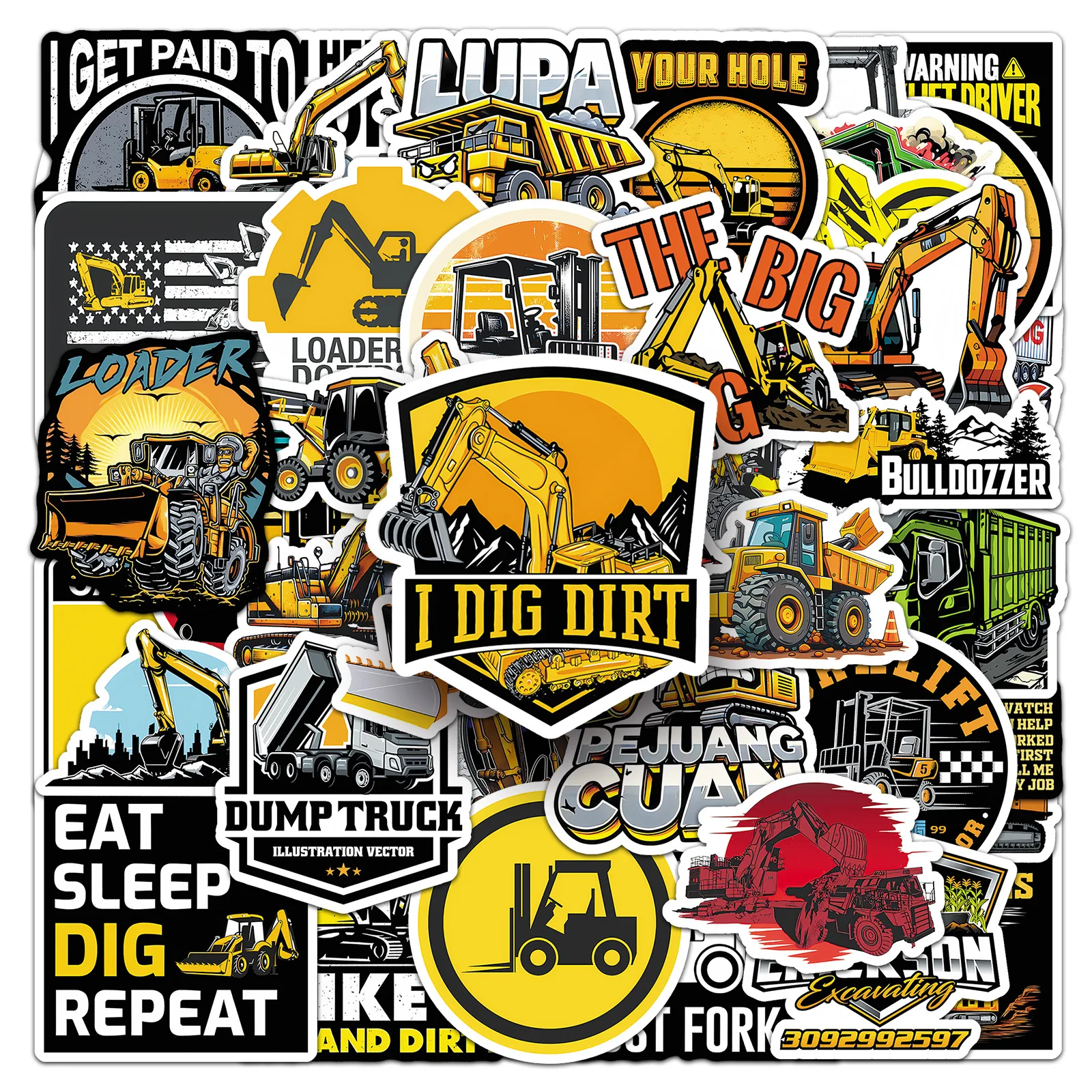 50Pcs Cool Construction Machinery Sticker DIY Decoratiophone Luggage Laptop GuitarBike Skateboard fridgeKid Toy waterpro sticker
50Pcs Cool Construction Machinery Sticker DIY Decoratiophone Luggage Laptop GuitarBike Skateboard fridgeKid Toy waterpro sticker