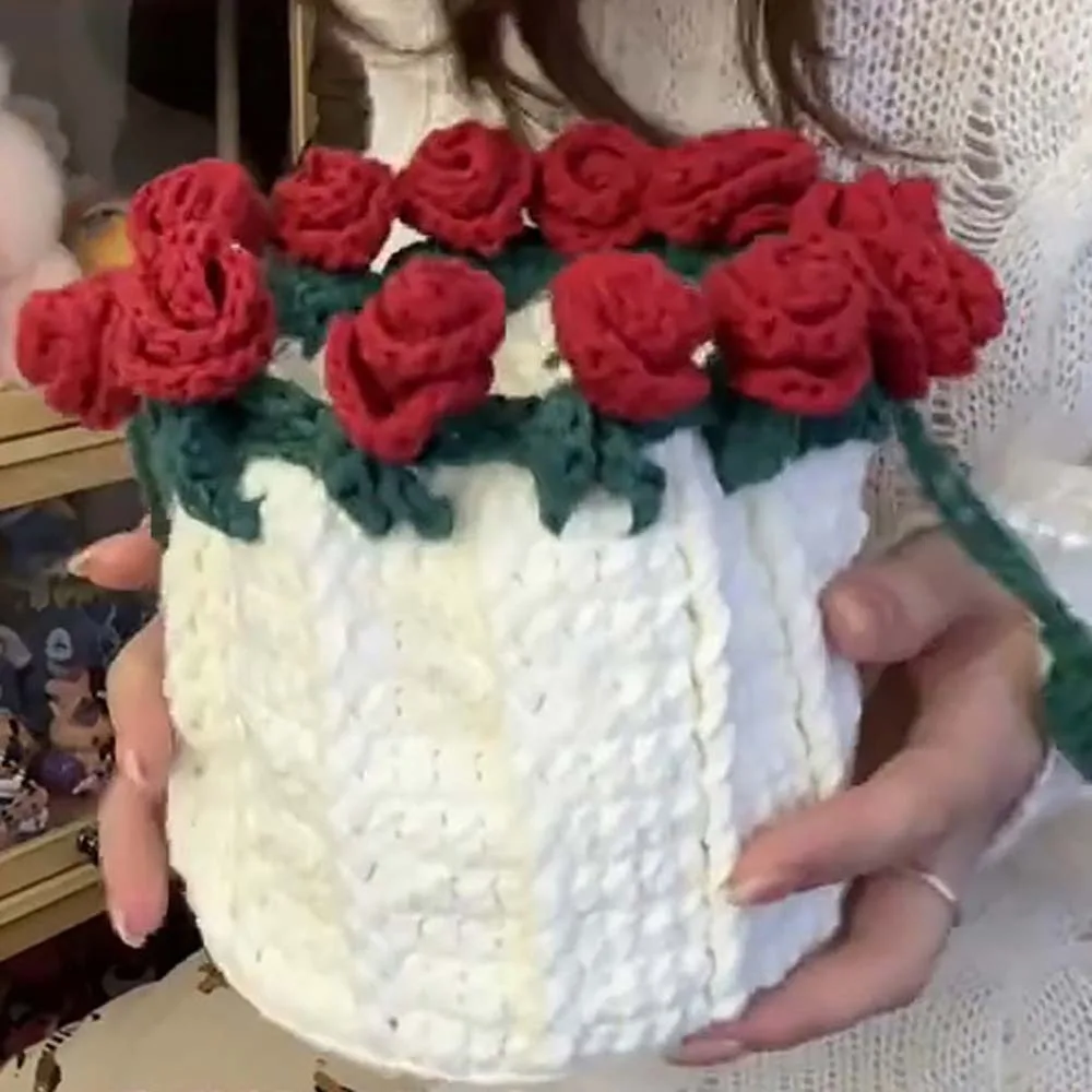 Creative Bucket Pouch Material Kit Soft Handmade Woven Craft Crocheted Bouquet Handbag Large Capacity Unfinished
Creative Bucket Pouch Material Kit Soft Handmade Woven Craft Crocheted Bouquet Handbag Large Capacity Unfinished
