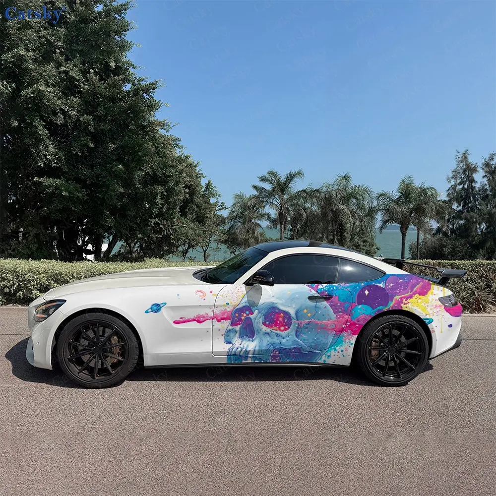 2pcs Cosmic Skull Fantasy Realm, Durable, Fade-resistant, Enhance Vehicle Aesthetics With Bold Artistic Design Car Vinyl Wraps
2pcs Cosmic Skull Fantasy Realm, Durable, Fade-resistant, Enhance Vehicle Aesthetics With Bold Artistic Design Car Vinyl Wraps