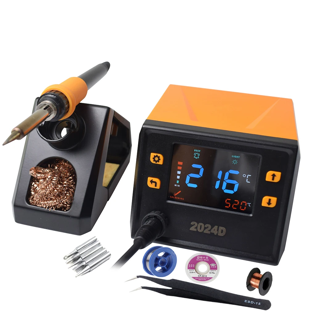 2024D 60W Intelligent Constant Temperature Soldering Station 100-520 ℃ with Iron Sleep Function 20s Fast Heating
2024D 60W Intelligent Constant Temperature Soldering Station 100-520 ℃ with Iron Sleep Function 20s Fast Heating