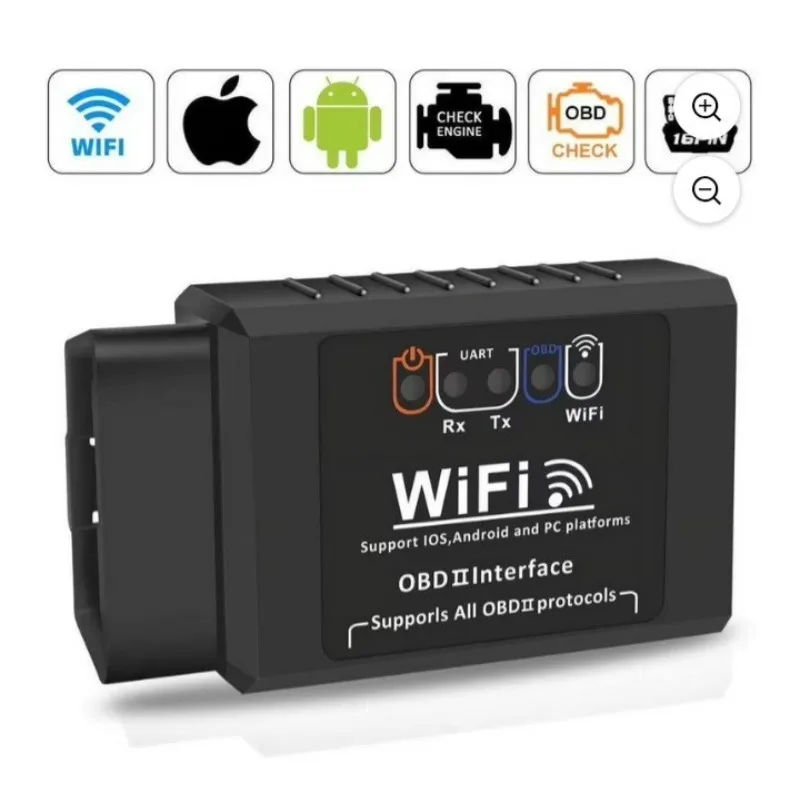 WIFI ELM327 V1.5 OBD2 Scanner Wireless Car OBDII Code Reader Diagnostic Tool Compatible with IPhone IOS Android Car Accessories
WIFI ELM327 V1.5 OBD2 Scanner Wireless Car OBDII Code Reader Diagnostic Tool Compatible with IPhone IOS Android Car Accessories