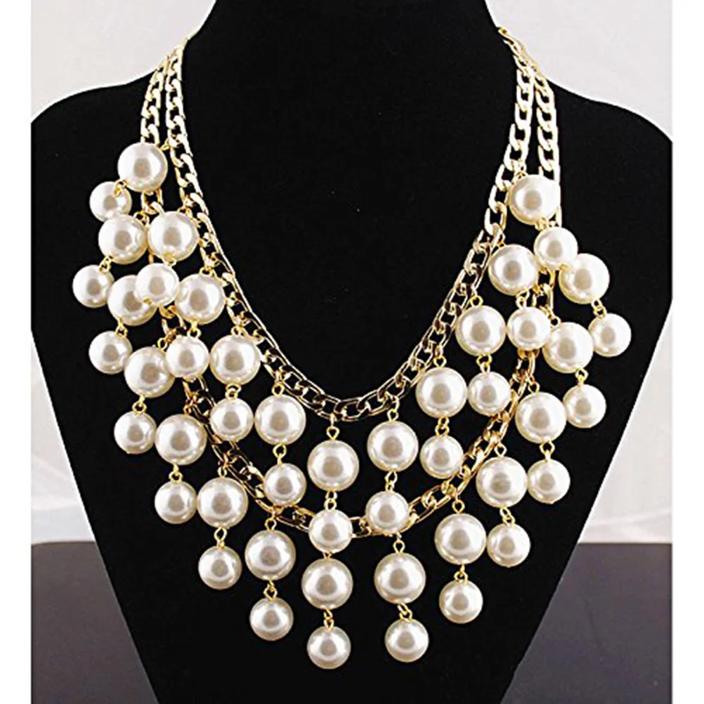 Double Chain Pearl Necklace Gold Cream Pendant Lightweight Multi Strand Pear Necklace For Women Wedding Party Jewelry
Double Chain Pearl Necklace Gold Cream Pendant Lightweight Multi Strand Pear Necklace For Women Wedding Party Jewelry