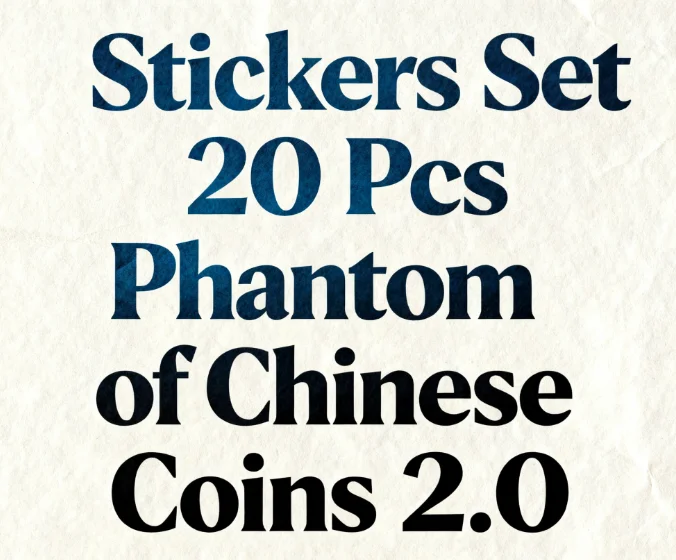 Stickers Set 20 Pcs Phantom of Chinese Coins 2.0 Magic Trick Professional Stage Illusions Coin Magic Props for Magicians
Stickers Set 20 Pcs Phantom of Chinese Coins 2.0 Magic Trick Professional Stage Illusions Coin Magic Props for Magicians