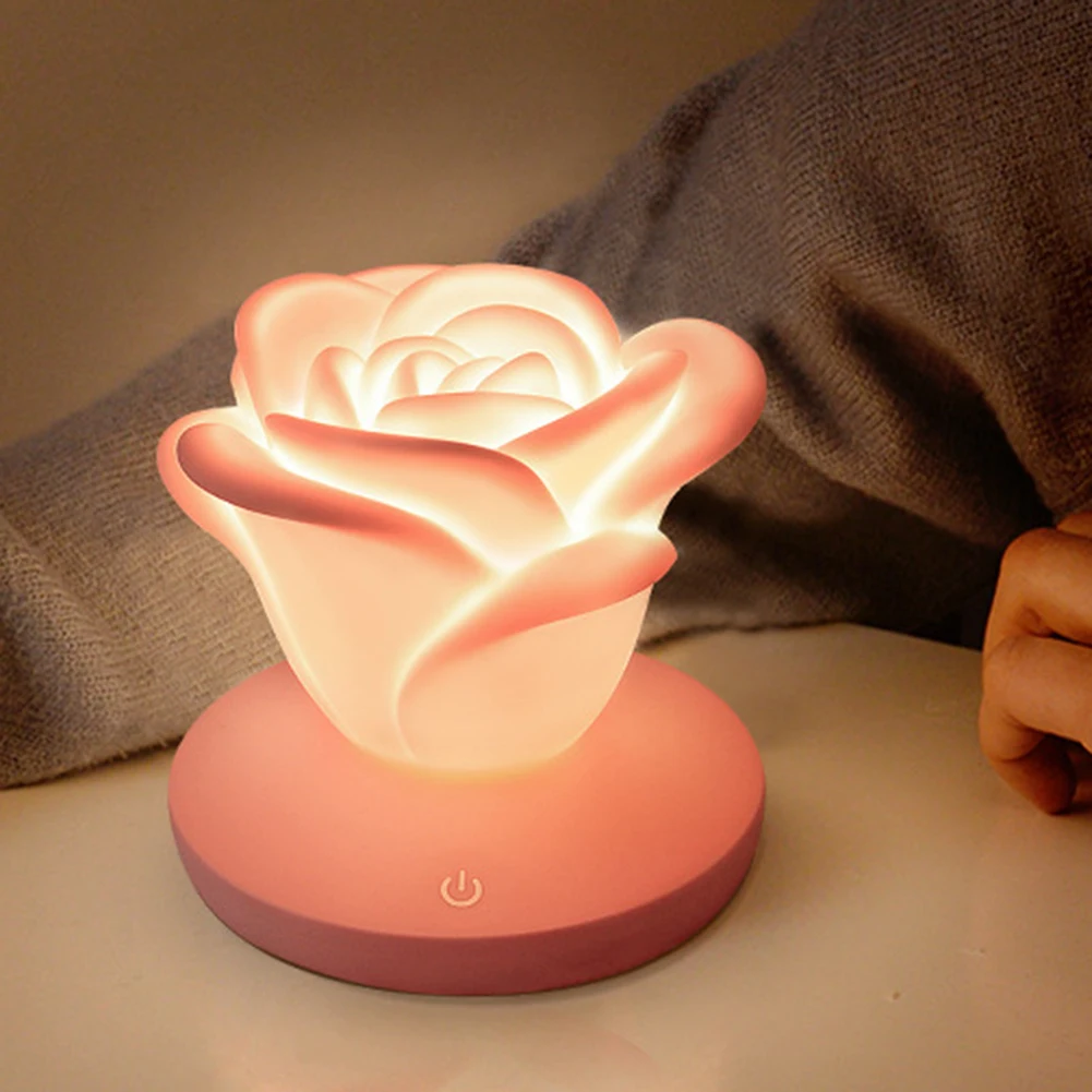 Rose Night Lights LED Table Decor Lamp for Bedroom Touch Dimmable Night Lamp USB Rechargeable Bedside Lamps Gifts for Girlfriend
Rose Night Lights LED Table Decor Lamp for Bedroom Touch Dimmable Night Lamp USB Rechargeable Bedside Lamps Gifts for Girlfriend