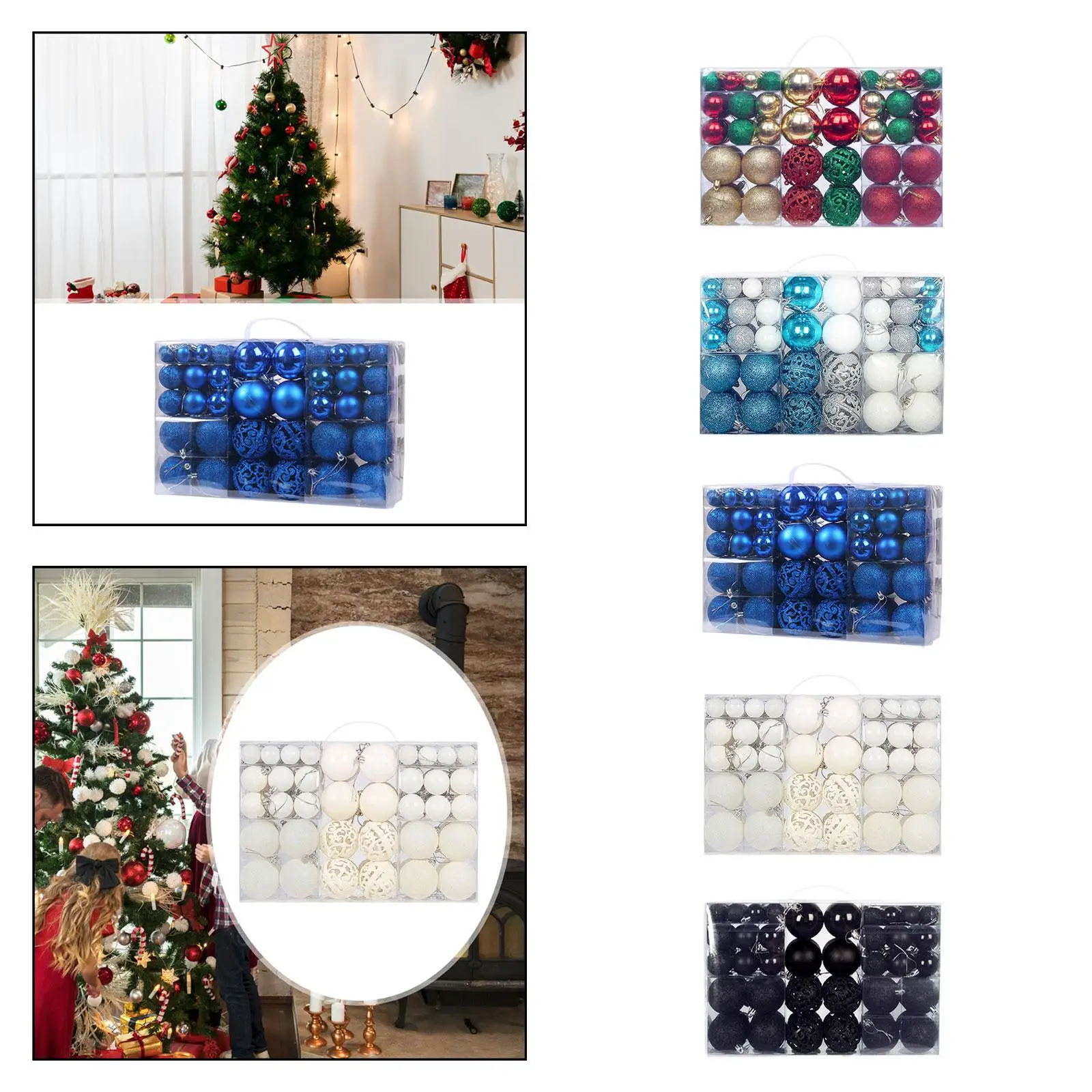 100шт Рождественские шары Украшения Рождественская елка Подвесные шары Подвески
100шт Рождественские шары Украшения Рождественская елка Подвесные шары Подвески