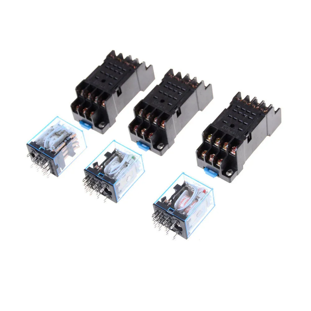 5 Pieces MY4NJ 110V AC Coil Relay 5A with Socket Base PYF14A 14 Pins 4PDT Electrical Components for Automation
5 Pieces MY4NJ 110V AC Coil Relay 5A with Socket Base PYF14A 14 Pins 4PDT Electrical Components for Automation