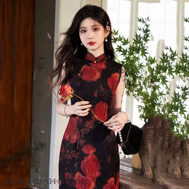 Print Flowe Satin Lady Qipao Sexy Long Vintage Cheongsam Classic Elegant Traditional Chinese Dress Vestidos Oriental Costume
Print Flowe Satin Lady Qipao Sexy Long Vintage Cheongsam Classic Elegant Traditional Chinese Dress Vestidos Oriental Costume