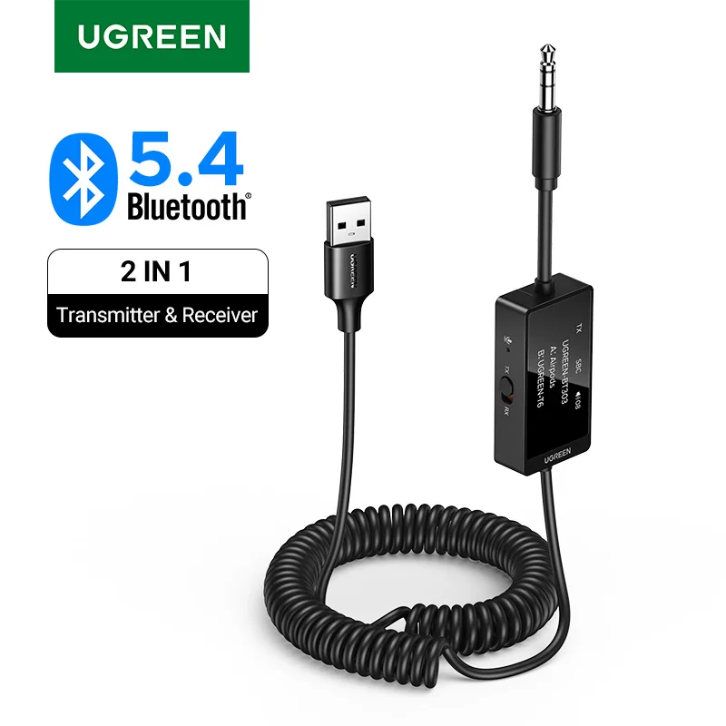 UGREEN Bluetooth 5.4 Music Receiver Transmitter Adapter OLED Display Wireless 3.5mm Audio USB Adapter Spring for Home Stereo Car
UGREEN Bluetooth 5.4 Music Receiver Transmitter Adapter OLED Display Wireless 3.5mm Audio USB Adapter Spring for Home Stereo Car