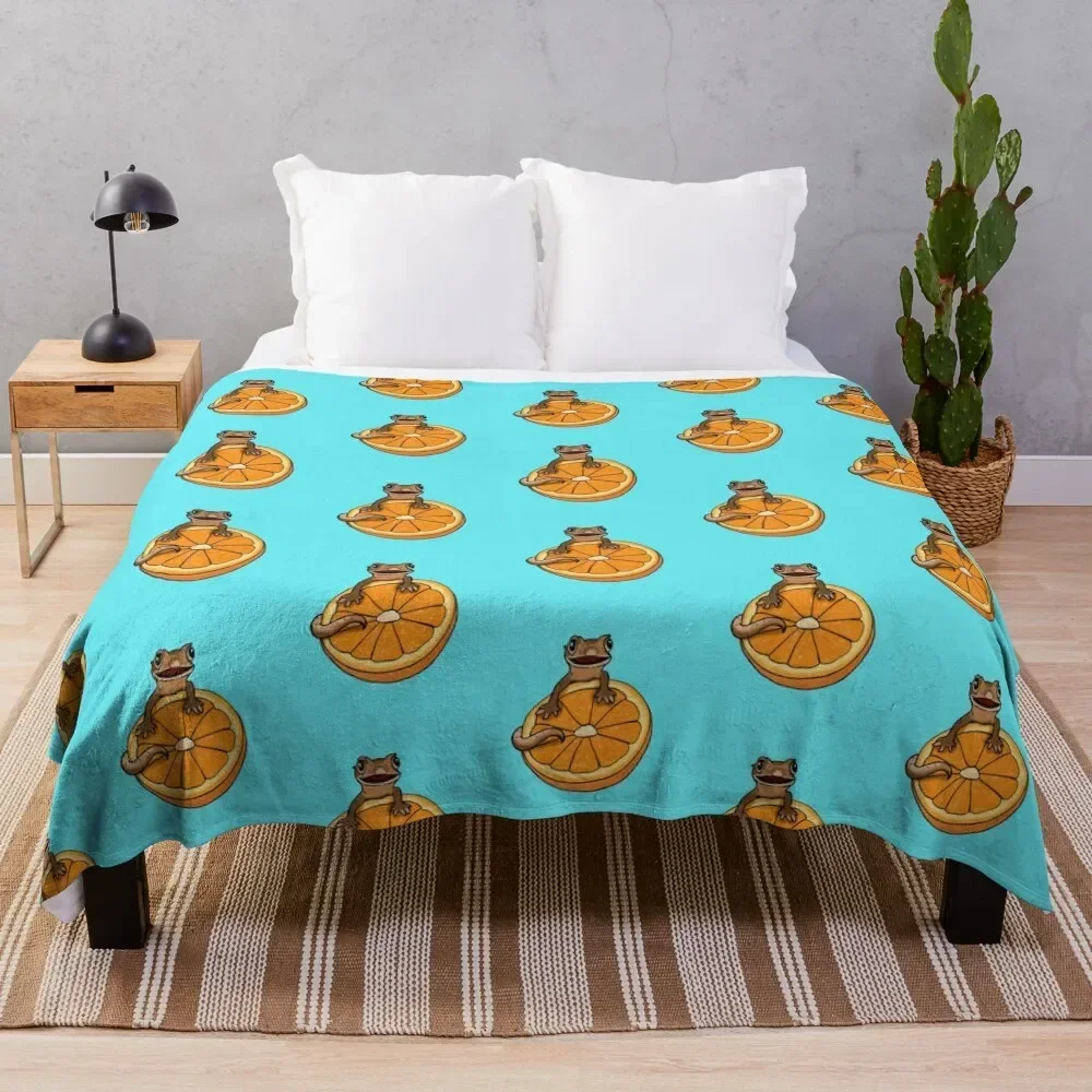 Crested Gecko and Orange, Cute Gecko, Happy Gecko, Cresties Throw Blanket Warm Cozy Throw Blanket for Living Room Couch
Crested Gecko and Orange, Cute Gecko, Happy Gecko, Cresties Throw Blanket Warm Cozy Throw Blanket for Living Room Couch