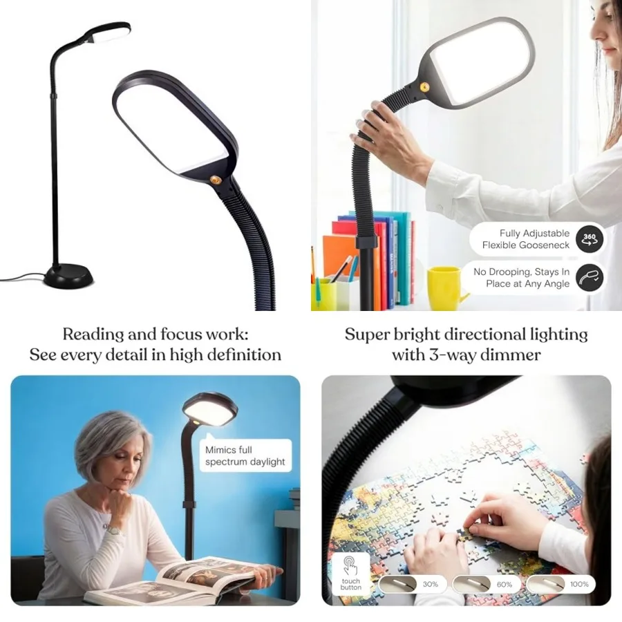 Litespan - Bright LED Floor Reading Lamp for Over Chair Crafts and Reading, Esthetician Light for Lash Extensions, Gooseneck Ad
Litespan - Bright LED Floor Reading Lamp for Over Chair Crafts and Reading, Esthetician Light for Lash Extensions, Gooseneck Ad