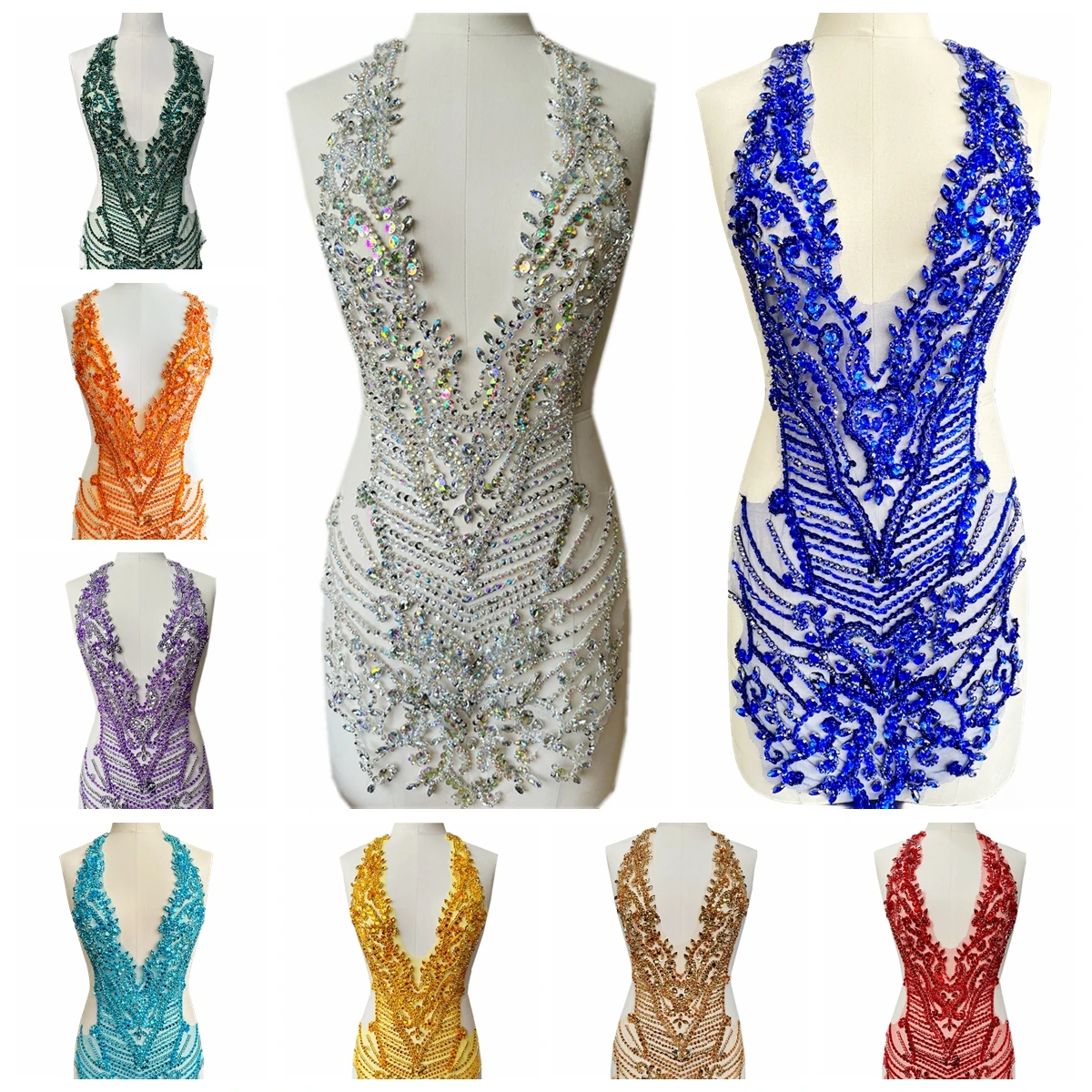 Handmade sew on Rhinestones applique golden crystal trim patches with stones sequins beads for dress
Handmade sew on Rhinestones applique golden crystal trim patches with stones sequins beads for dress