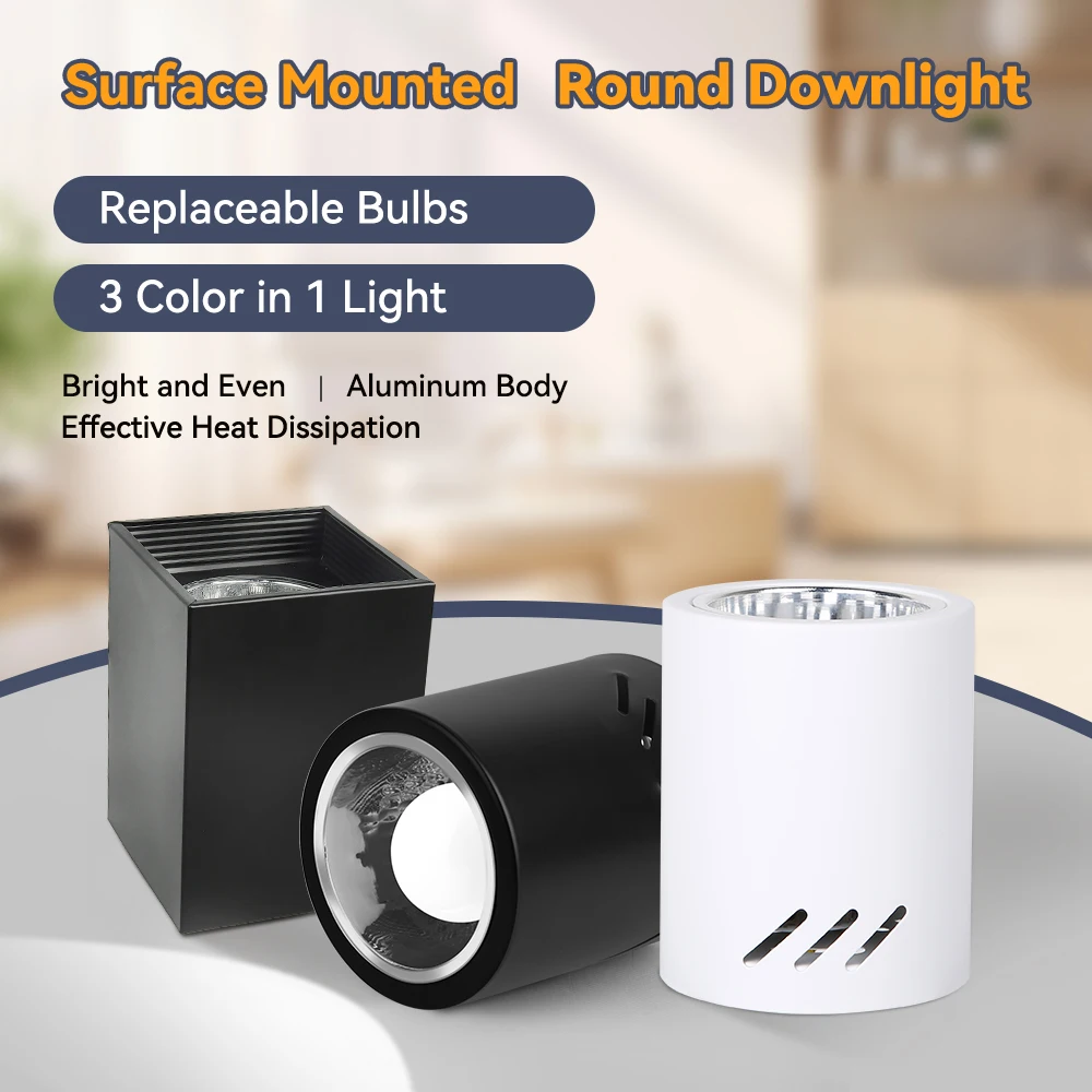 LED Downlight Replacement E27 Bulbs Spotlight Surface Mounted Ceiling Light 220V for Living Room Home Indoor Downlight Lighting
LED Downlight Replacement E27 Bulbs Spotlight Surface Mounted Ceiling Light 220V for Living Room Home Indoor Downlight Lighting