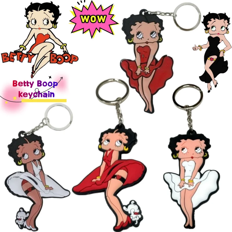 Betty Boop Keychain High-color Value Cartoon Character Creative Girl's Heart Cute Sweet Soft Glue Double-sided Printed Pendant
Betty Boop Keychain High-color Value Cartoon Character Creative Girl's Heart Cute Sweet Soft Glue Double-sided Printed Pendant