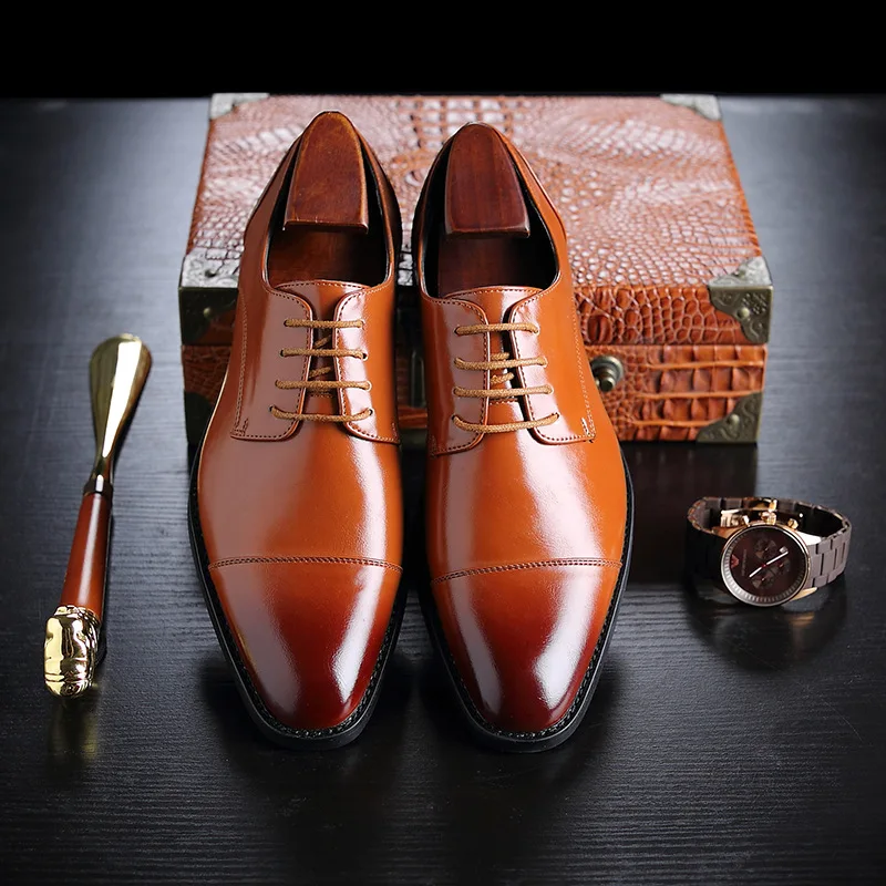 Men's Classic Retro Oxfords Shoes Lace-up Mens Business Dress Office Leather Shoes British Style Men Fashion Wedding Party Flats
Men's Classic Retro Oxfords Shoes Lace-up Mens Business Dress Office Leather Shoes British Style Men Fashion Wedding Party Flats