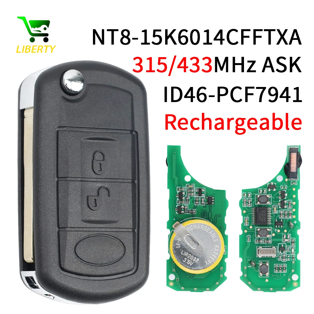 Liberty 3BTN 315/433MHz ID46 PCF7941 Chip Flip Smart Remote Control Car Key Fob For RANGE ROVER Sport Land Rover Discovery 3
Liberty 3BTN 315/433MHz ID46 PCF7941 Chip Flip Smart Remote Control Car Key Fob For RANGE ROVER Sport Land Rover Discovery 3