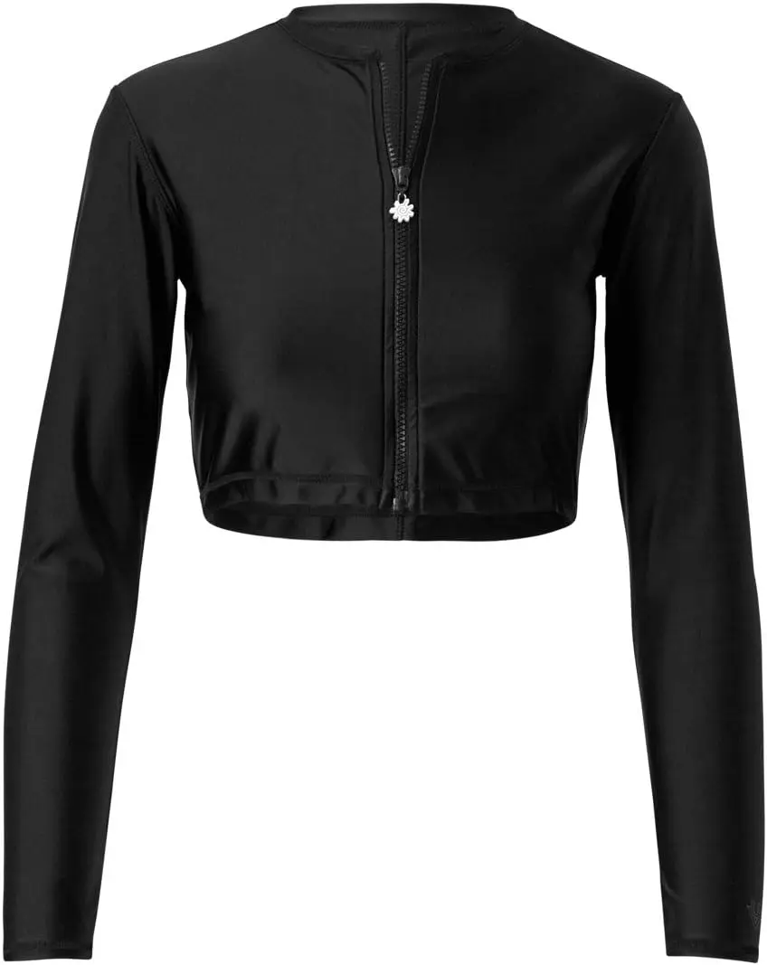 Women's Quick-Dry Cropped Zip-Up Rash Guard with UPF 50+ Sun Protection for Active Swim
Women's Quick-Dry Cropped Zip-Up Rash Guard with UPF 50+ Sun Protection for Active Swim