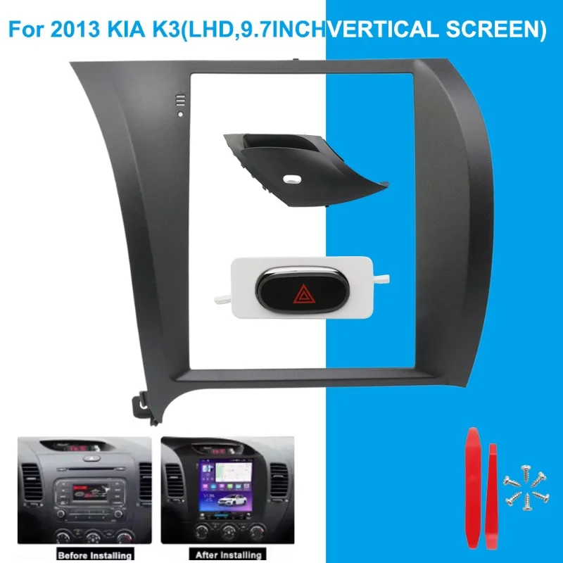For 2013 KIA K3 LHD 9.7 Inch Vertical Screen Car Radio Fascia Panel Frame Dashboard Installation Kit Trim Bezel
For 2013 KIA K3 LHD 9.7 Inch Vertical Screen Car Radio Fascia Panel Frame Dashboard Installation Kit Trim Bezel
