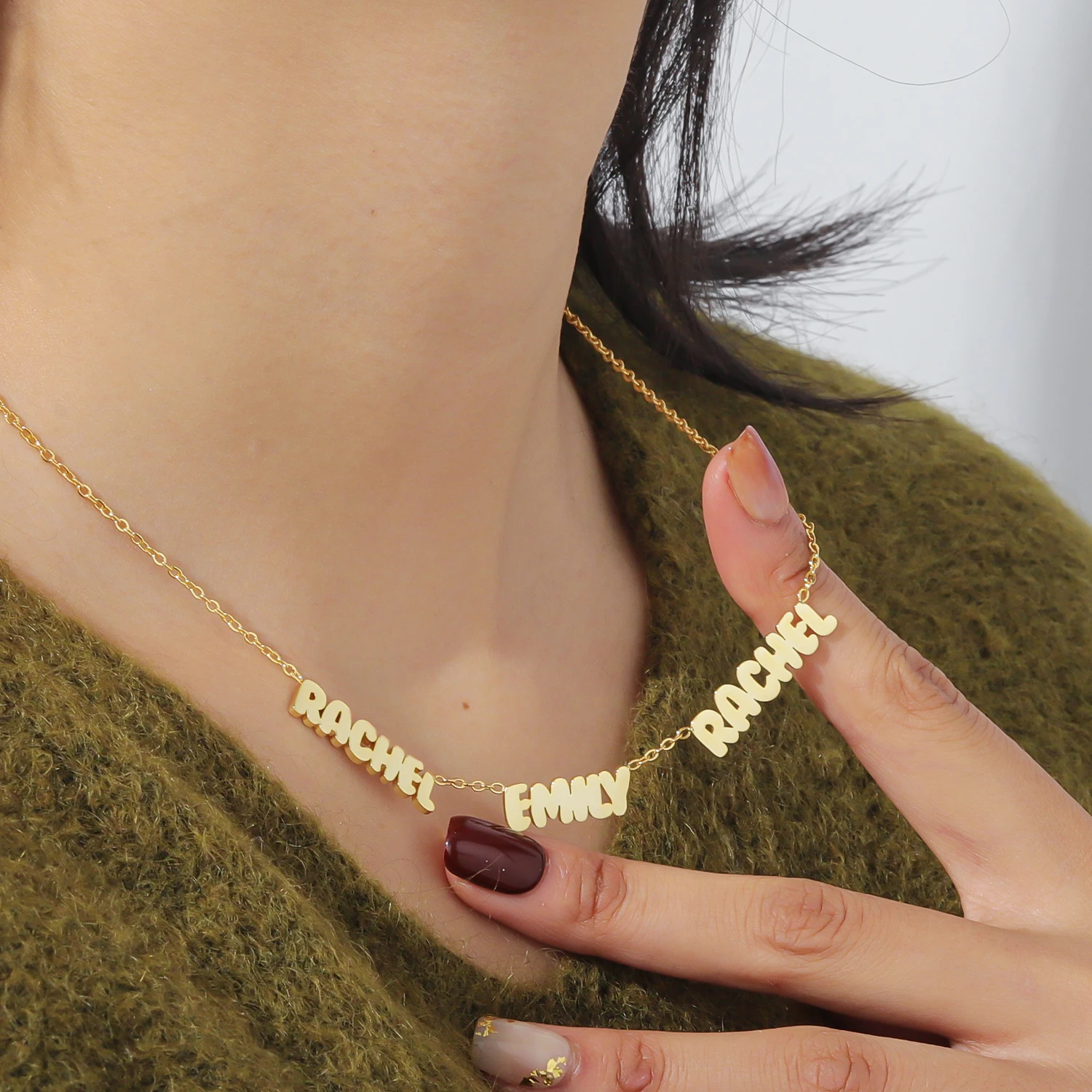 Customized Bubble Names Necklace Personalized Gold Stainless Steel Multiple Name Nameplate Charm Pendant Gift For Women Jewelry
Customized Bubble Names Necklace Personalized Gold Stainless Steel Multiple Name Nameplate Charm Pendant Gift For Women Jewelry