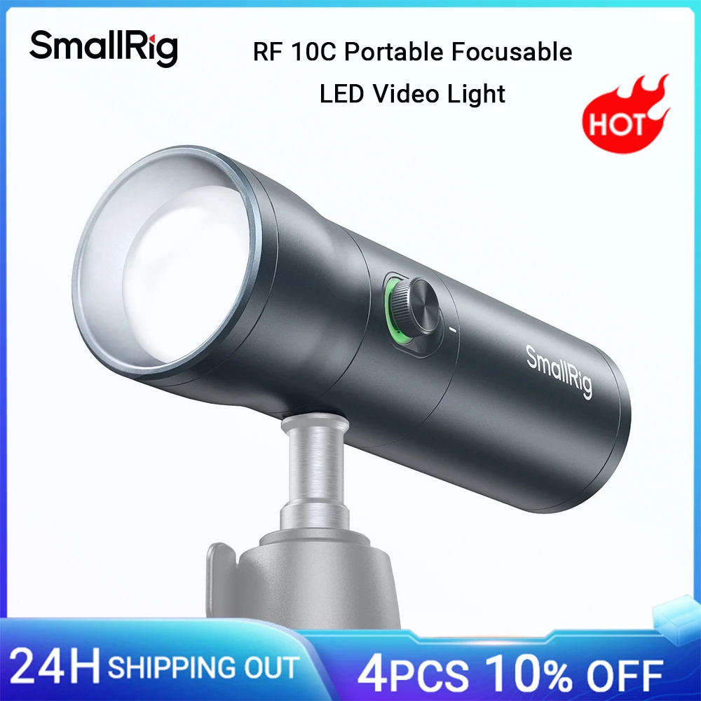 Портативная фокусируемая светодиодная видеолампа SmallRig RF 10C с 4-цветными светодиодными бусинами, регулируемой яркостью и более 20 световыми фильтрами - 4634
Портативная фокусируемая светодиодная видеолампа SmallRig RF 10C с 4-цветными светодиодными бусинами, регулируемой яркостью и более 20 световыми фильтрами - 4634