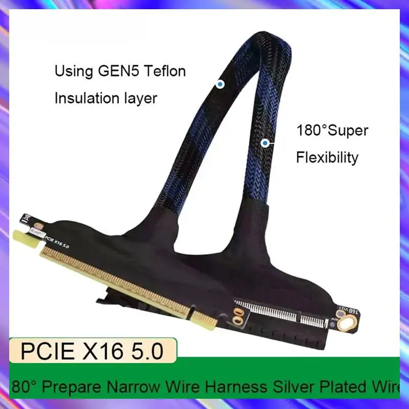Кабель PCIE 5.0 X16, сервер Gen5, посеребренный мягкий кабель без потерь, кабель-адаптер графического процессора для видеокарты RTX 5090, 30 см
Кабель PCIE 5.0 X16, сервер Gen5, посеребренный мягкий кабель без потерь, кабель-адаптер графического процессора для видеокарты RTX 5090, 30 см