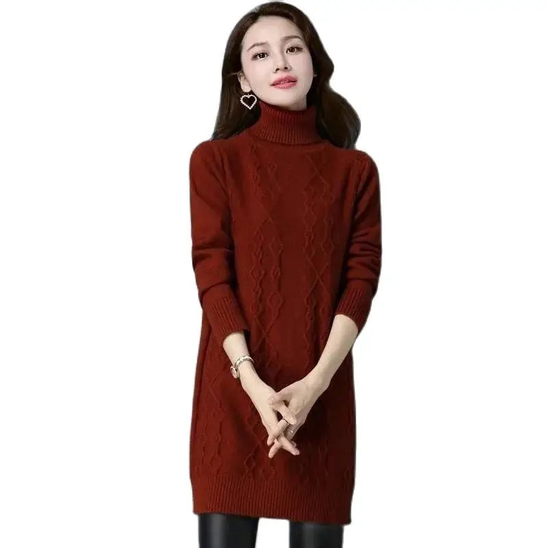 Women High Collar Sweater 2022 Autumn Winter New Long Sleeve NO Velvet/Add Velvet Warm Pullover Female Knitting Elastic Sweater
Women High Collar Sweater 2022 Autumn Winter New Long Sleeve NO Velvet/Add Velvet Warm Pullover Female Knitting Elastic Sweater