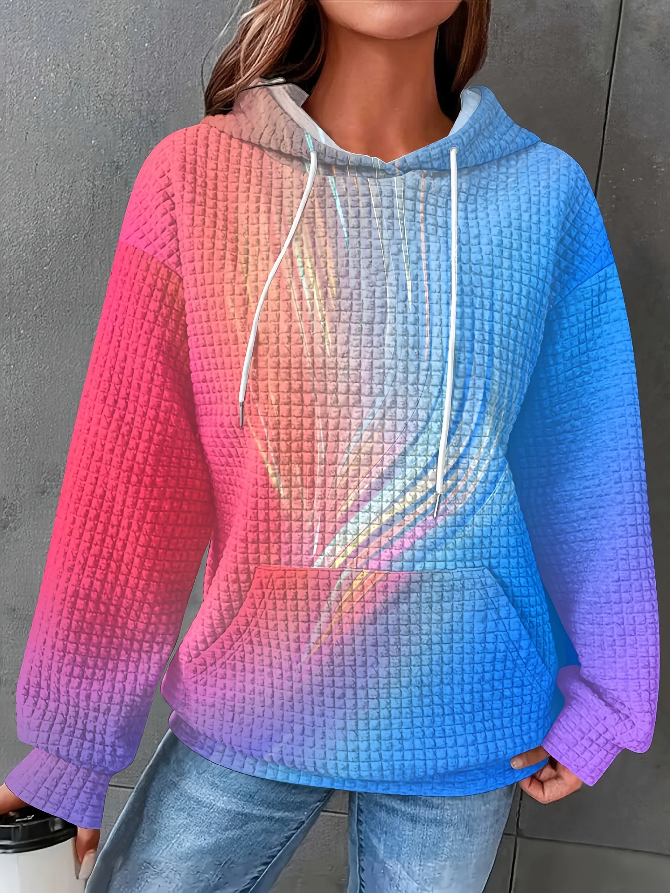 Printed Design casual style Gradient Color Block Design hoodie
Printed Design casual style Gradient Color Block Design hoodie