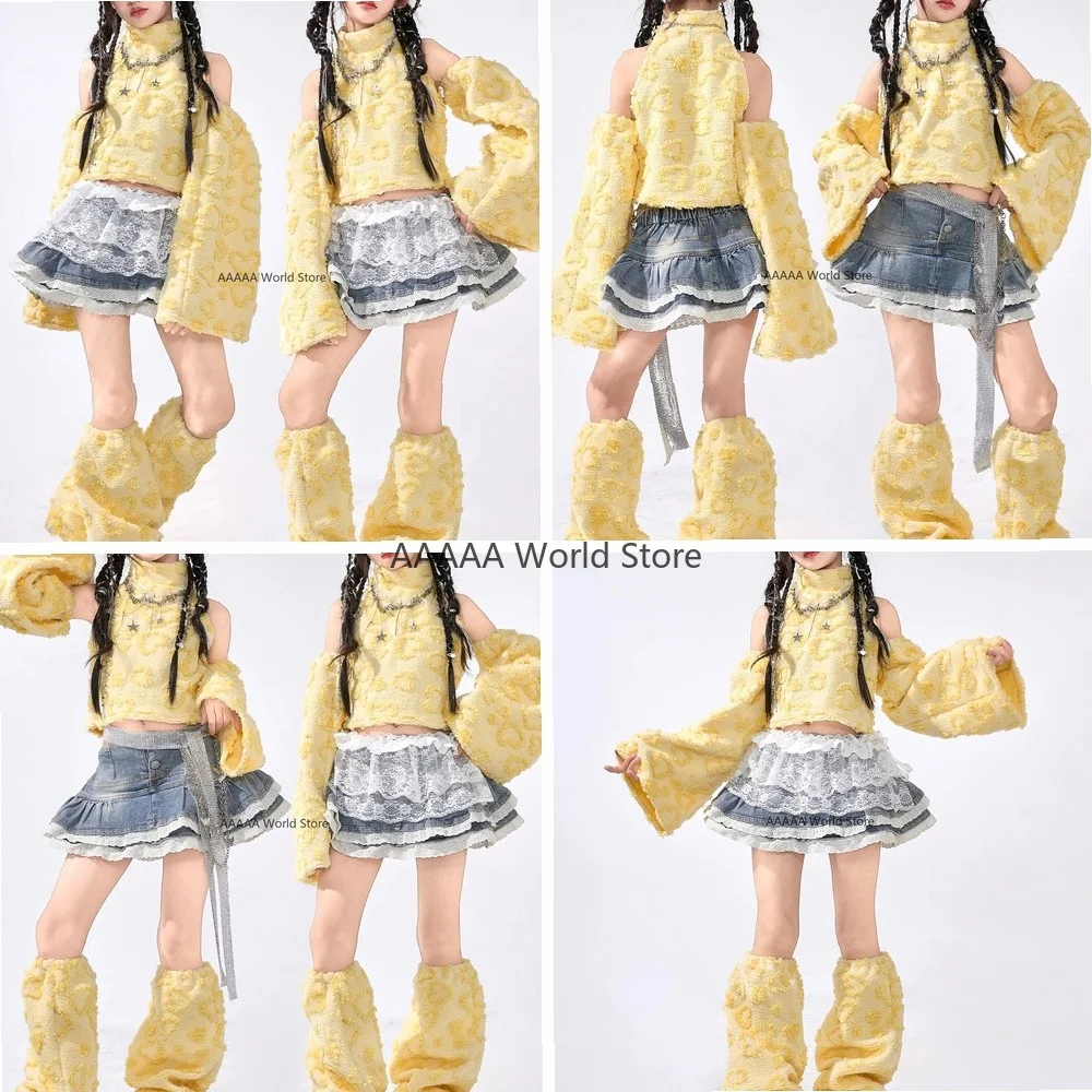 Cosplay Kpop Jazz Dance Outfit Crop Top Denim Skirt Stage Performance Costume Streetwear Fashion Show
Cosplay Kpop Jazz Dance Outfit Crop Top Denim Skirt Stage Performance Costume Streetwear Fashion Show
