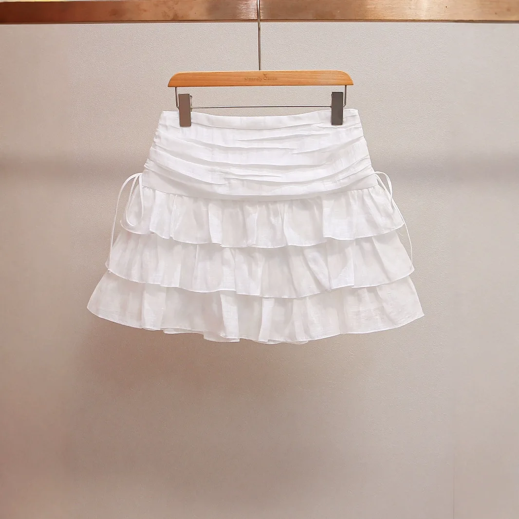 Модная юбка-карандаш MaSandeS весна-лето, белая, с оборками, в корейском стиле, универсальная, омолаживающая, А-силуэт
Модная юбка-карандаш MaSandeS весна-лето, белая, с оборками, в корейском стиле, универсальная, омолаживающая, А-силуэт