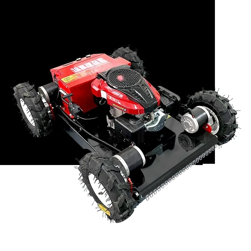 Four-wheel drive remote control lawn mower,orchard self-propelled shredder, four-stroke
Four-wheel drive remote control lawn mower,orchard self-propelled shredder, four-stroke